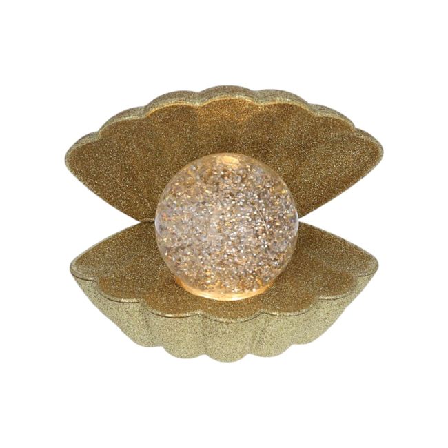 Lampe coquillage dorée