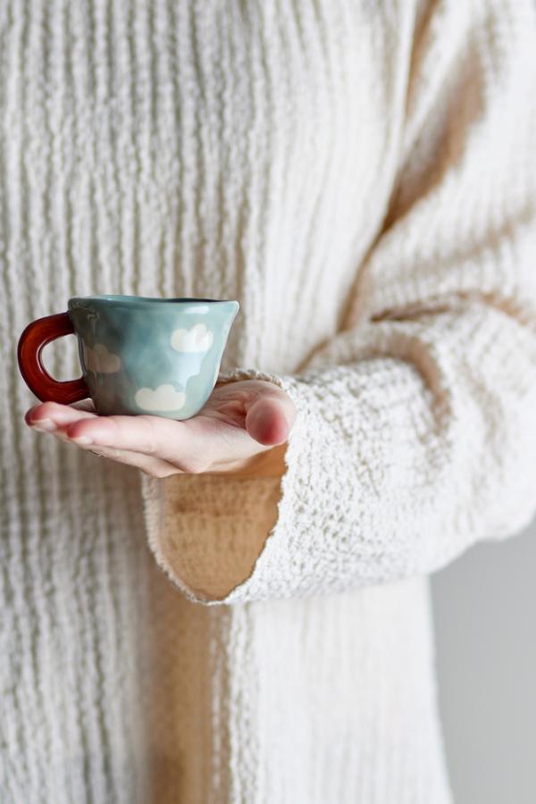Nini Tasse, Bleu, Grès