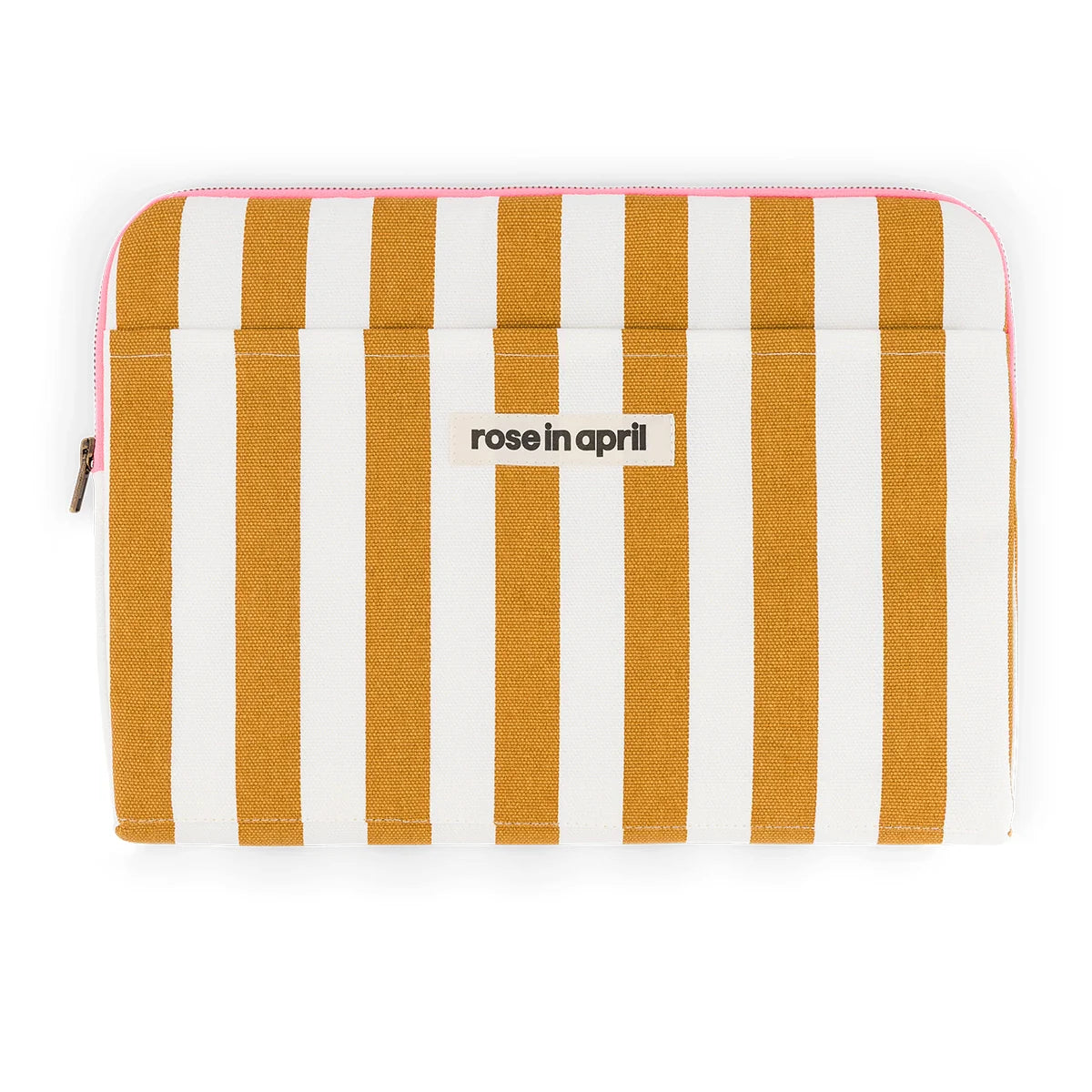 Housse d'ordinateur 13&14" - Rayures Caramel