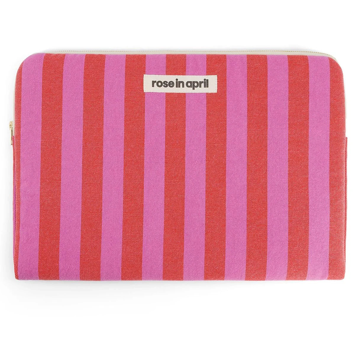 Housse d'ordinateur 15&16" - Rayures Orchidée / Rouge
