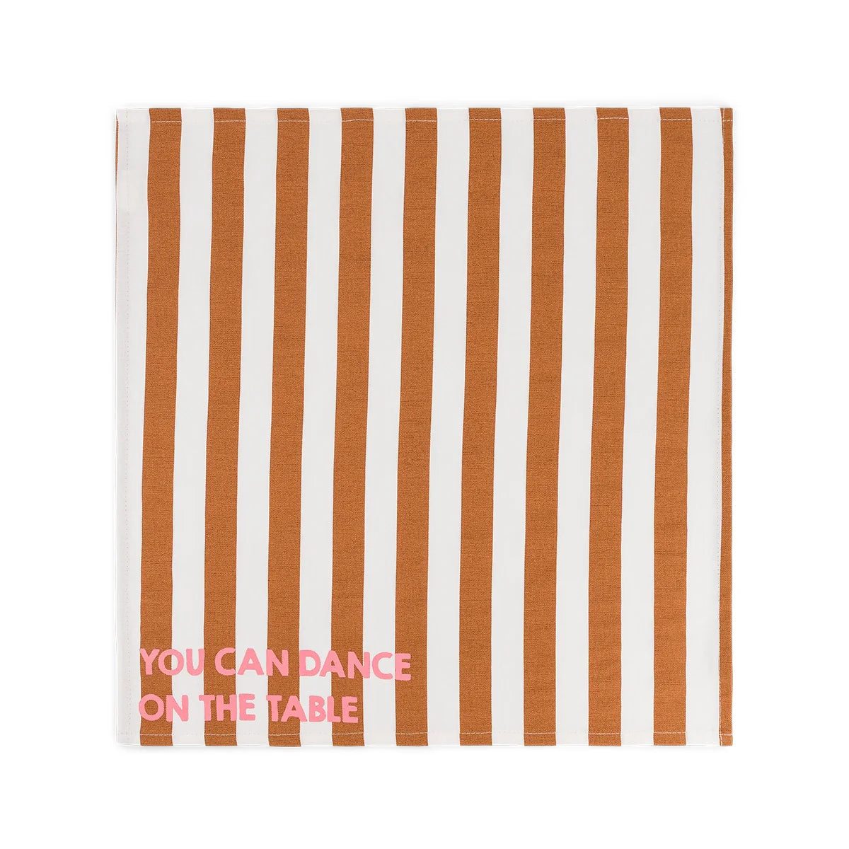 Lot de 2 serviettes - Rayures Caramel - You can dance on the table