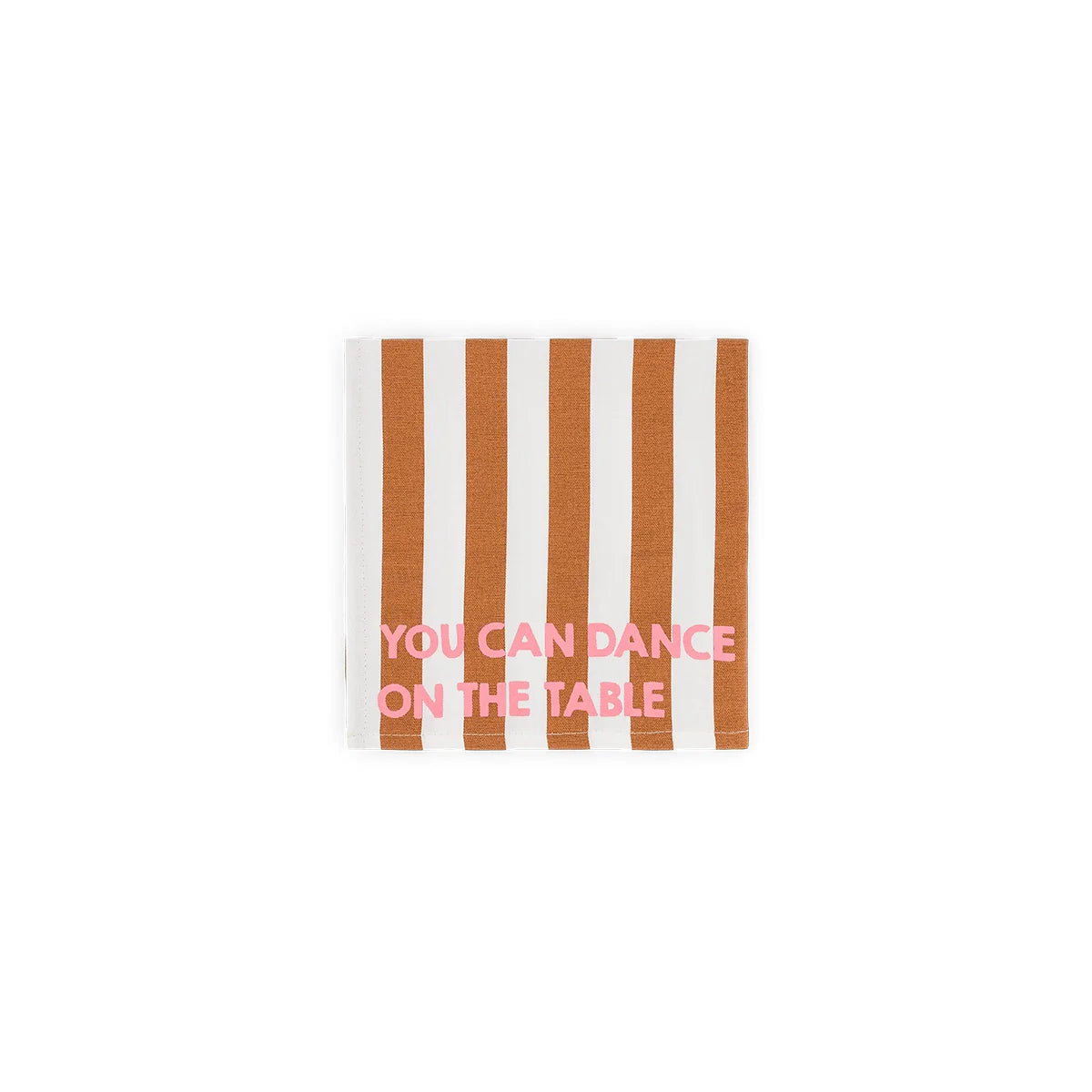 Lot de 2 serviettes - Rayures Caramel - You can dance on the table