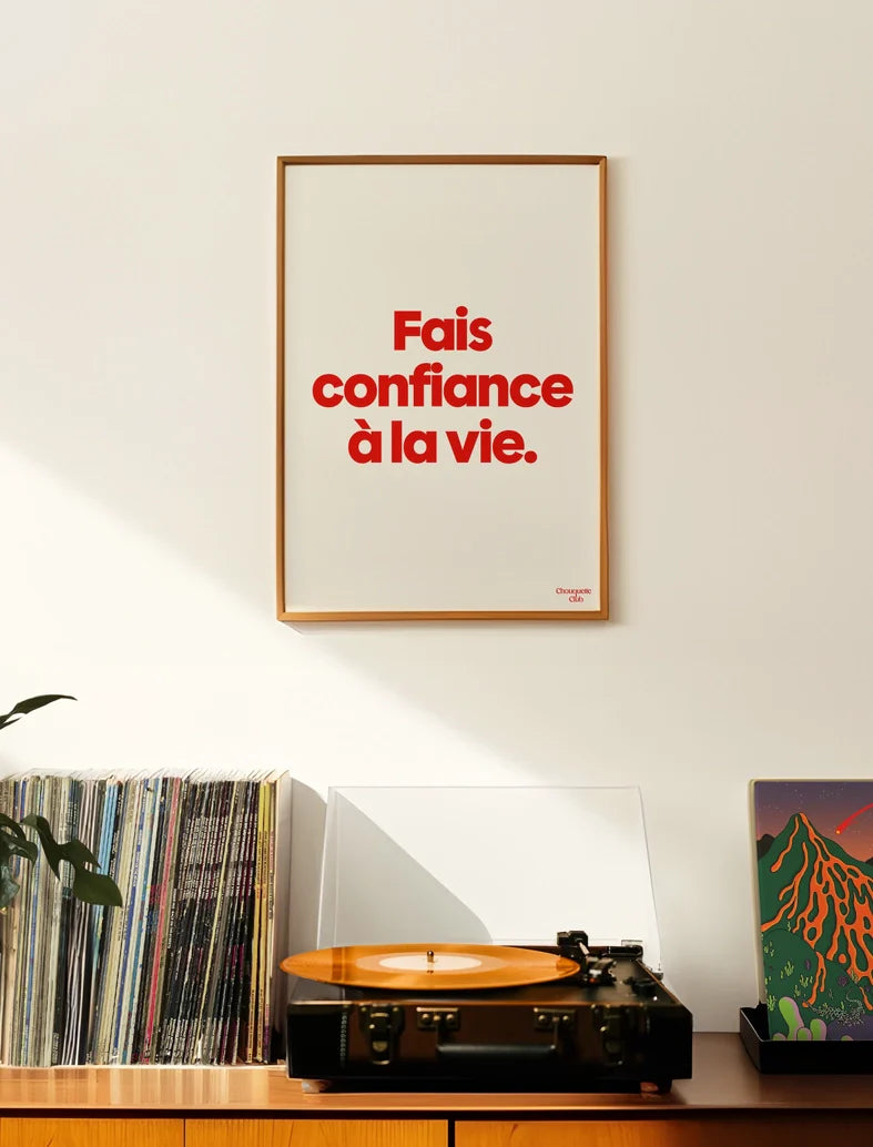 Affiche 29,7 x 42 cm - Confiance crème