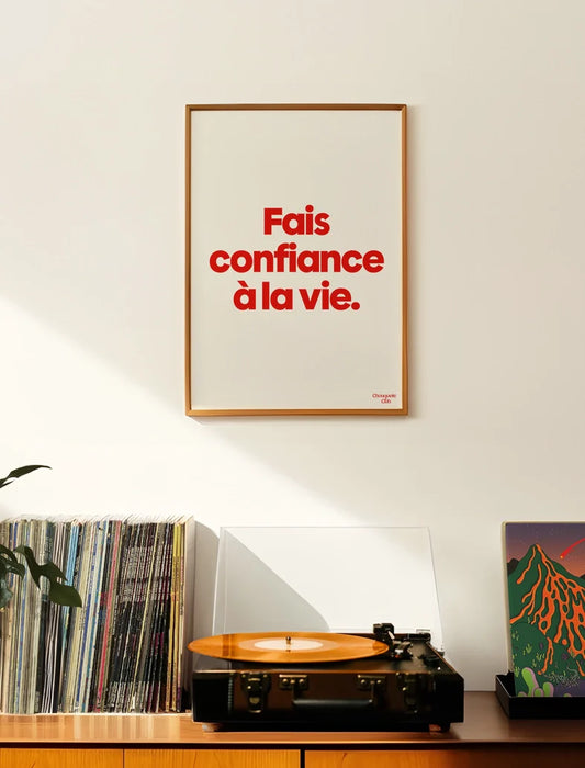 Affiche 29,7 x 42 cm - Confiance crème