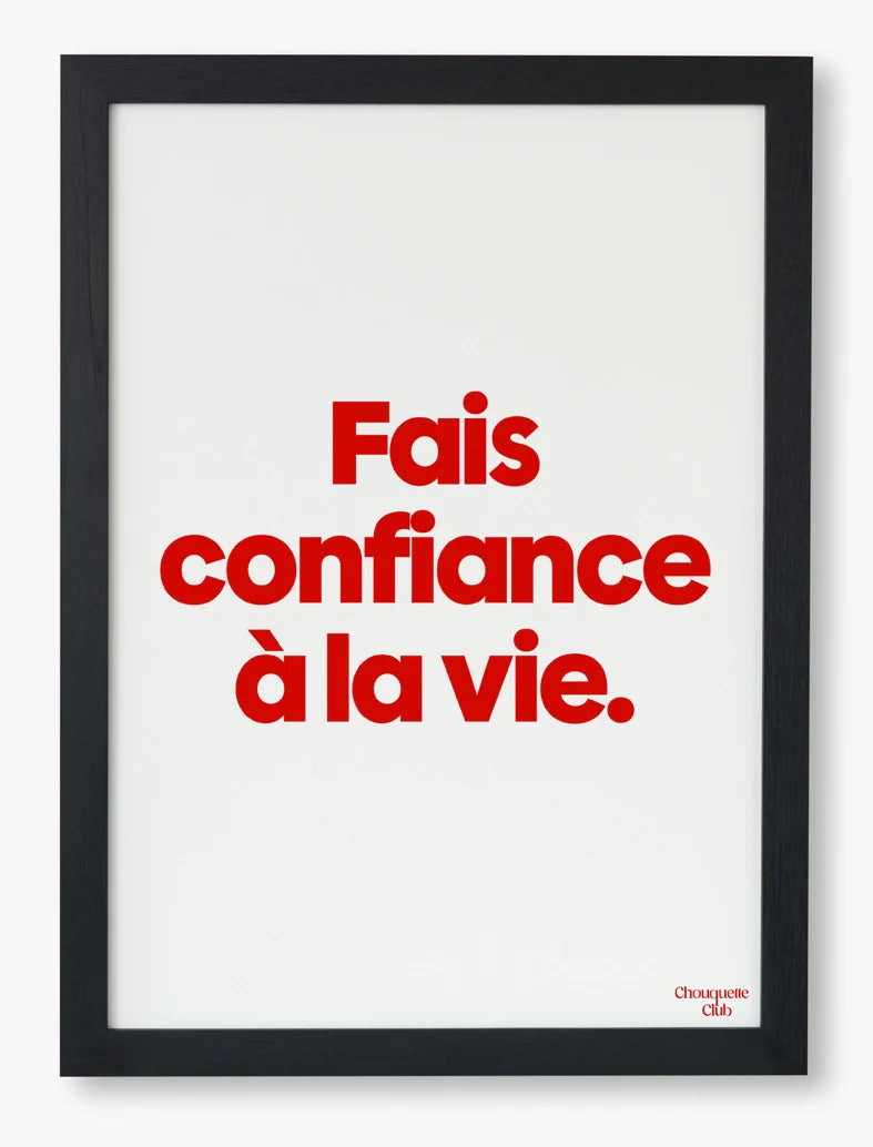 Affiche 29,7 x 42 cm - Confiance crème