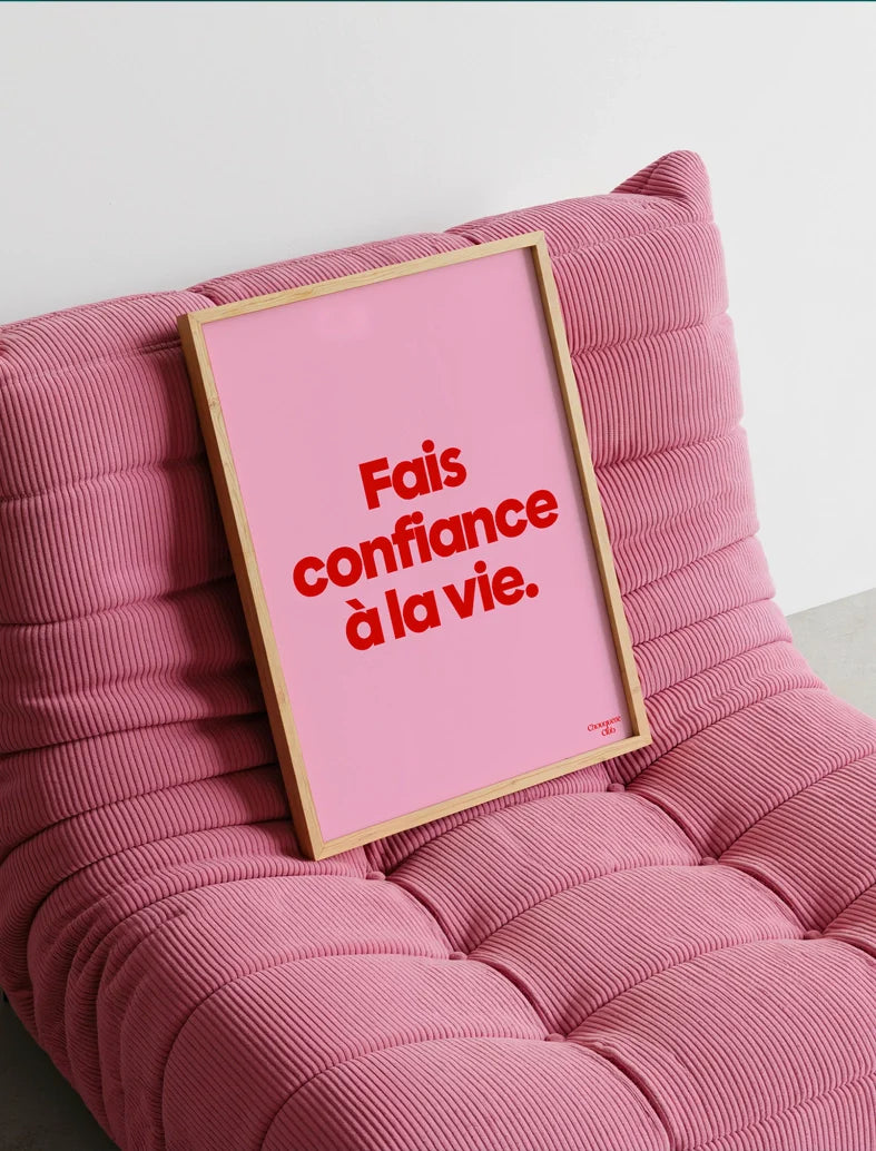 Affiche 29,7 x 42 cm - Confiance rose
