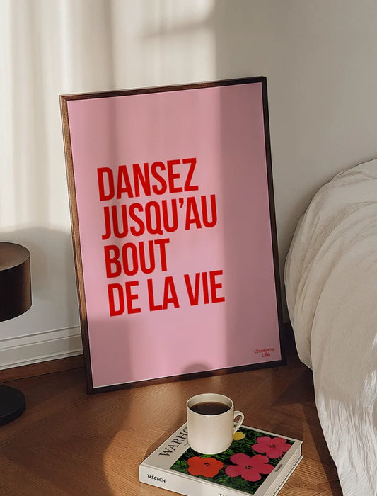 Affiche 29,7 x 42 cm - Dansez rose