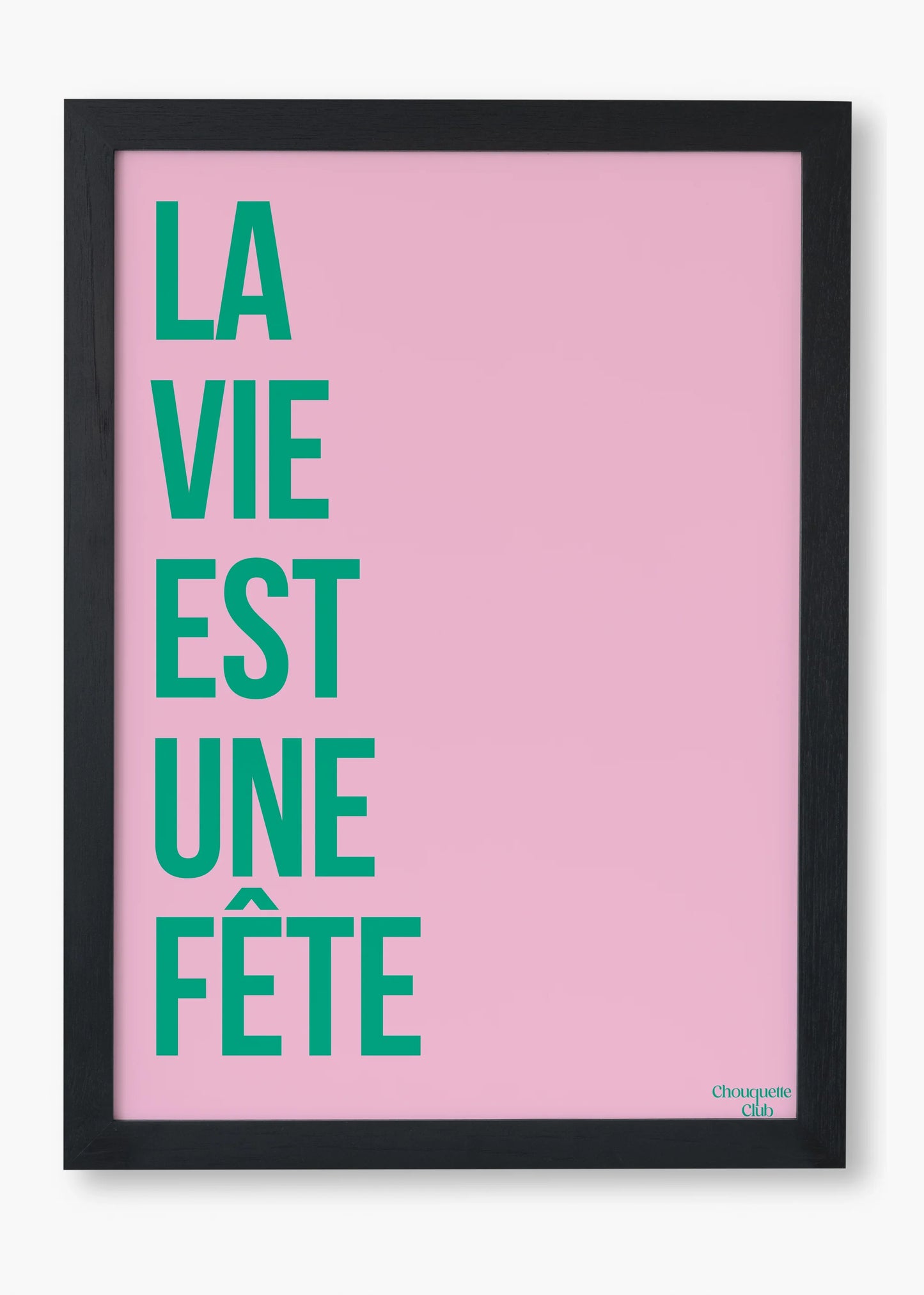 Affiche 29,7 x 42 cm - Fête rose vert