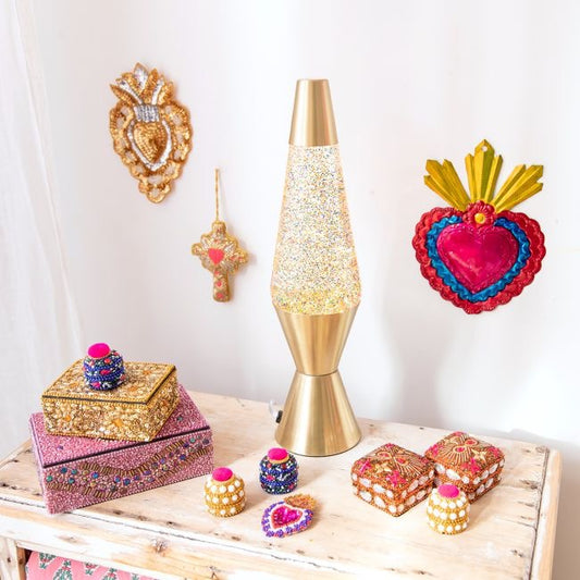 Lampe Lave à paillettes