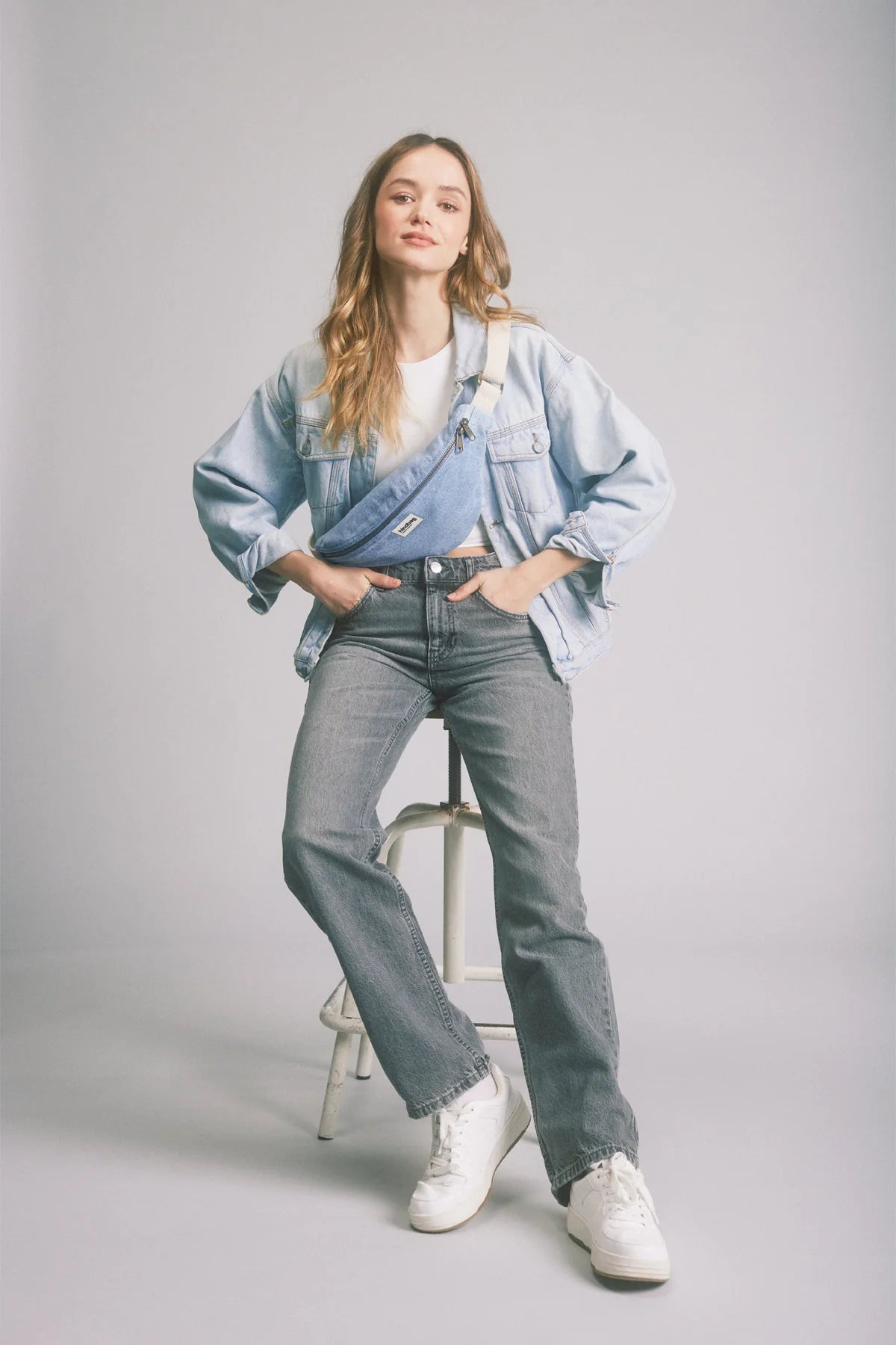 Sac banane Olivia Denim Bleu